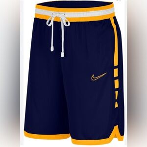 Nike Dri-Fit Elite Basketball Shorts In Blue & Yellow. Youth L.